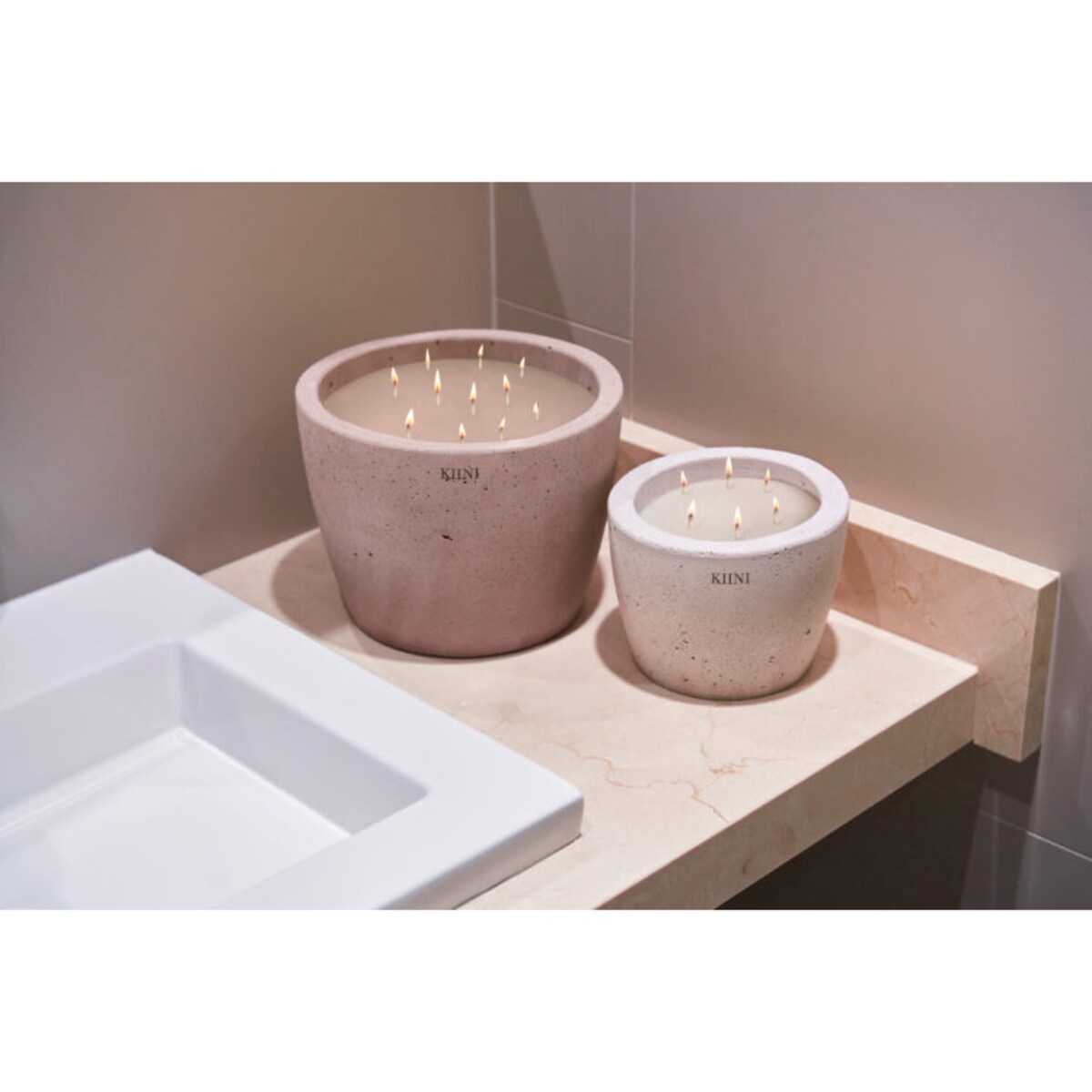 KIINI Świeca Betonowa S Biała