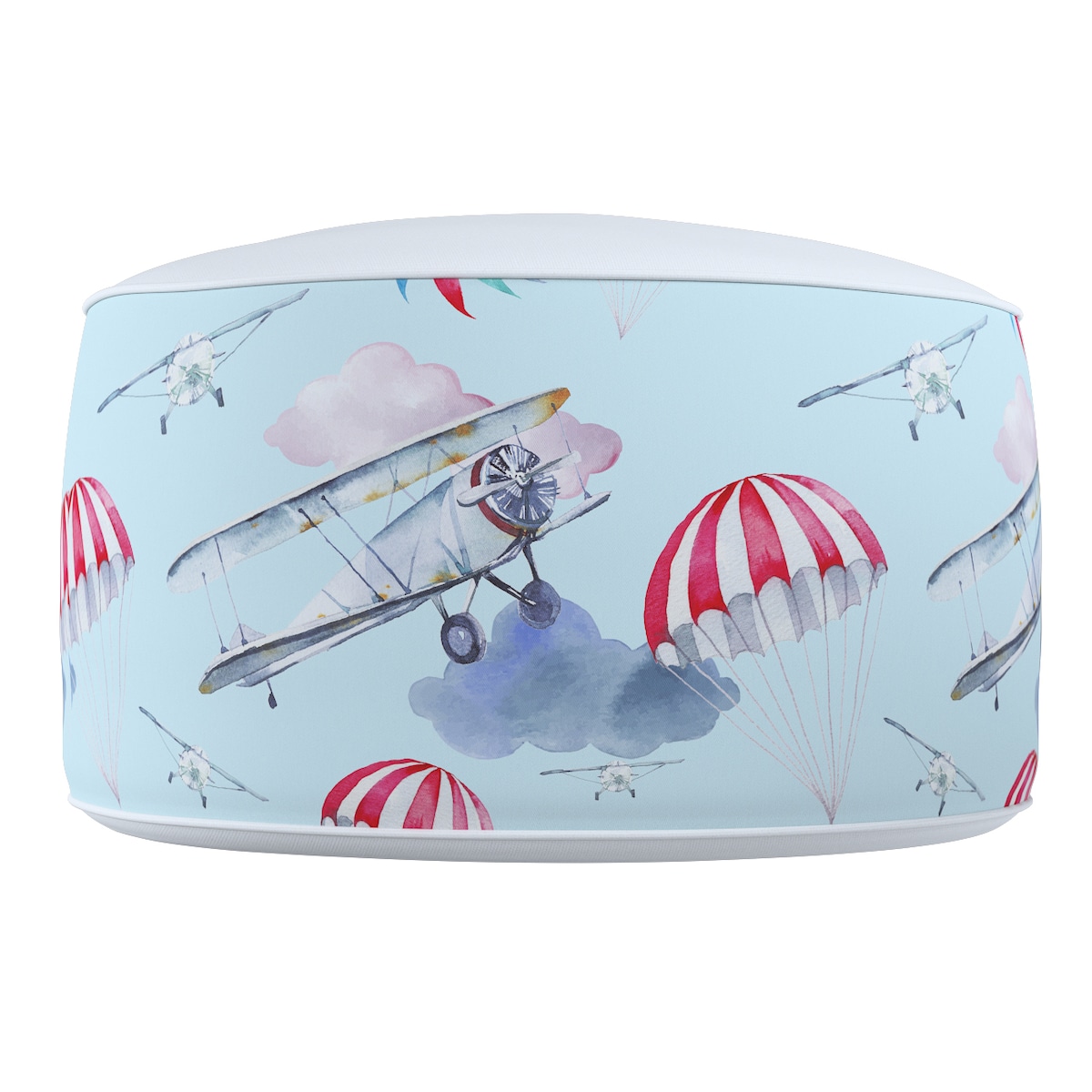 Puf dwukolorowy Coli, niebiesko-różowy, 50x25 cm, Magic Collection