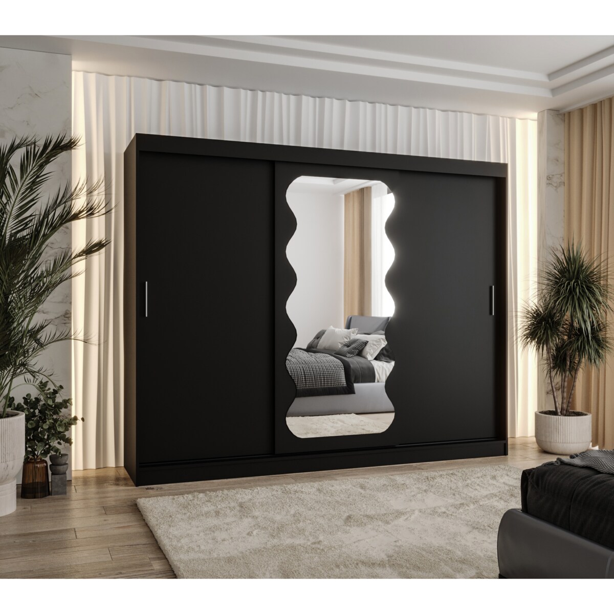 Szafa przesuwna SPOTI 250 czarny