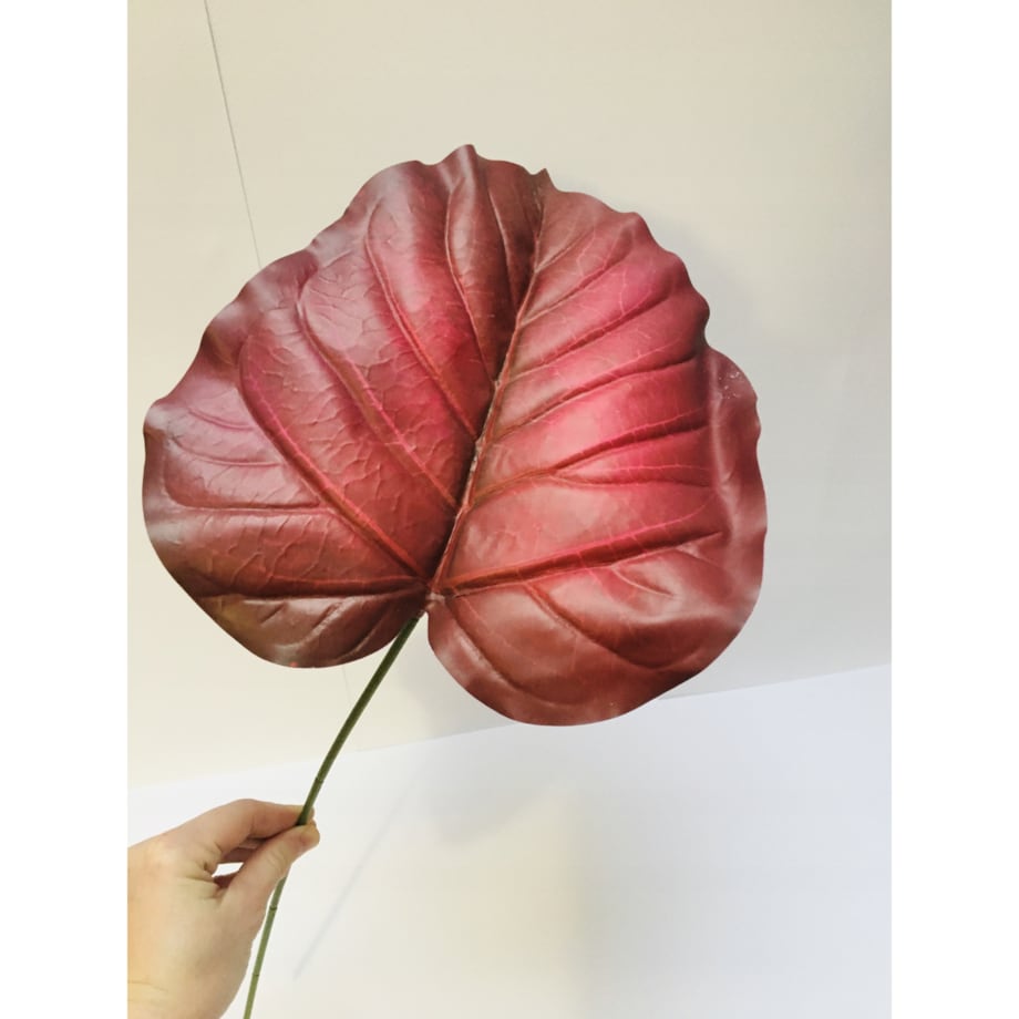 DUŻY LIŚĆ gumowany jak żywy do stroika wiązanki bukiet łodyga dodatek pik