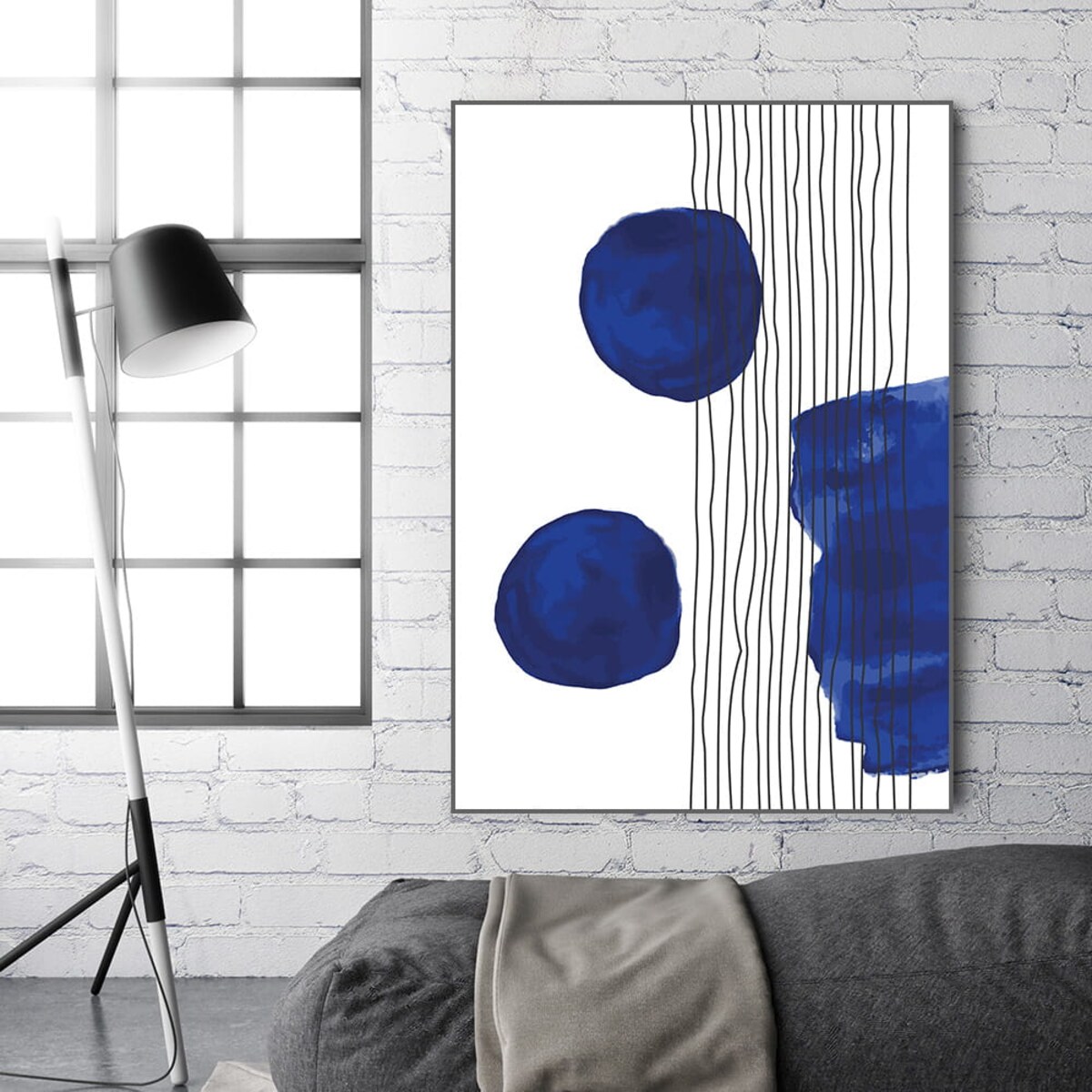 plakat blue abstract 3 30x40 cm