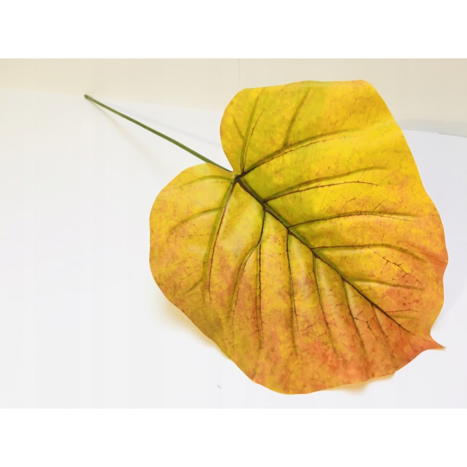 DUŻY LIŚĆ gumowany JESIENNY do stroika wiązanki bukiet łodyga dodatek pik