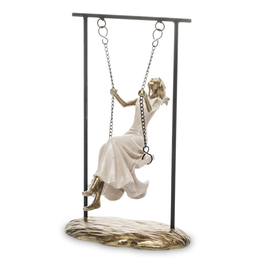 Dekoracja - Dziewczyna na huśtawce 25,5x15x20 cm SWING