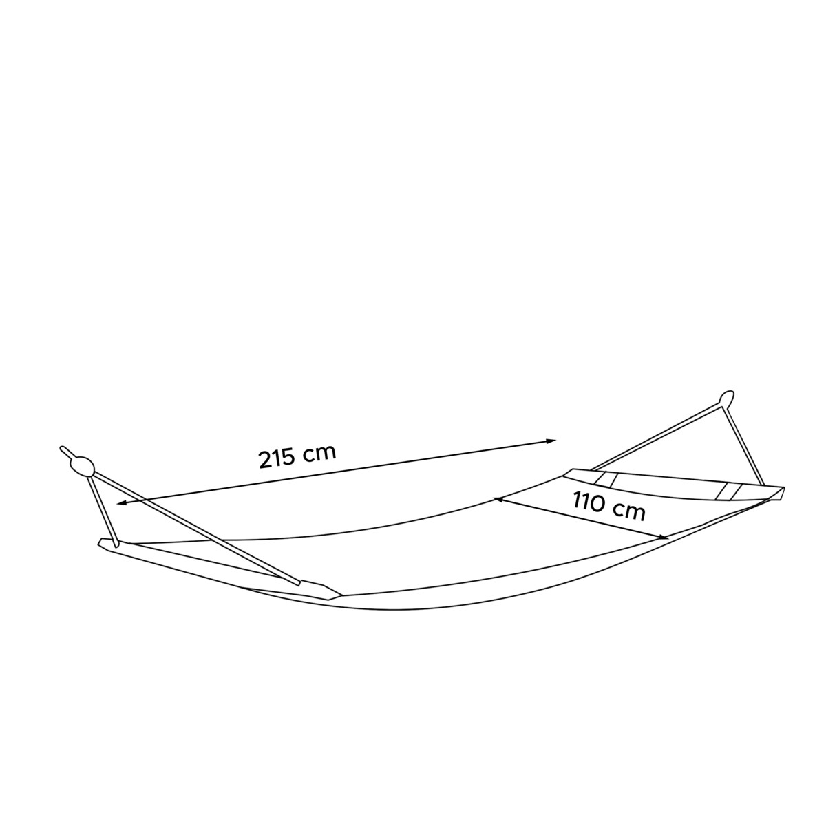 KONSIMO LENGER czerwony hamak ogrodowy