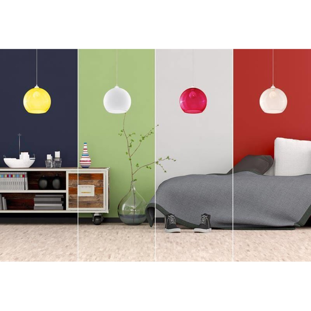 Lampa wisząca BALL transparentny