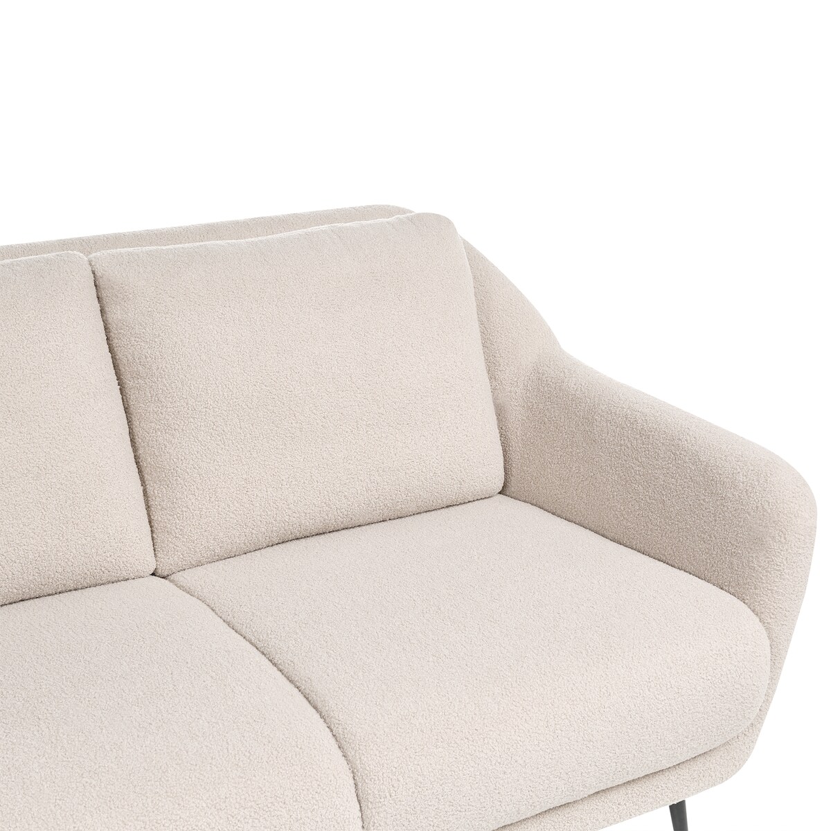 Sofa dla 2 osób EIBY Boucle Beżowy