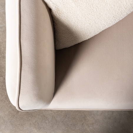 Fotel obrotowy welur jasnobeżowy Alexa