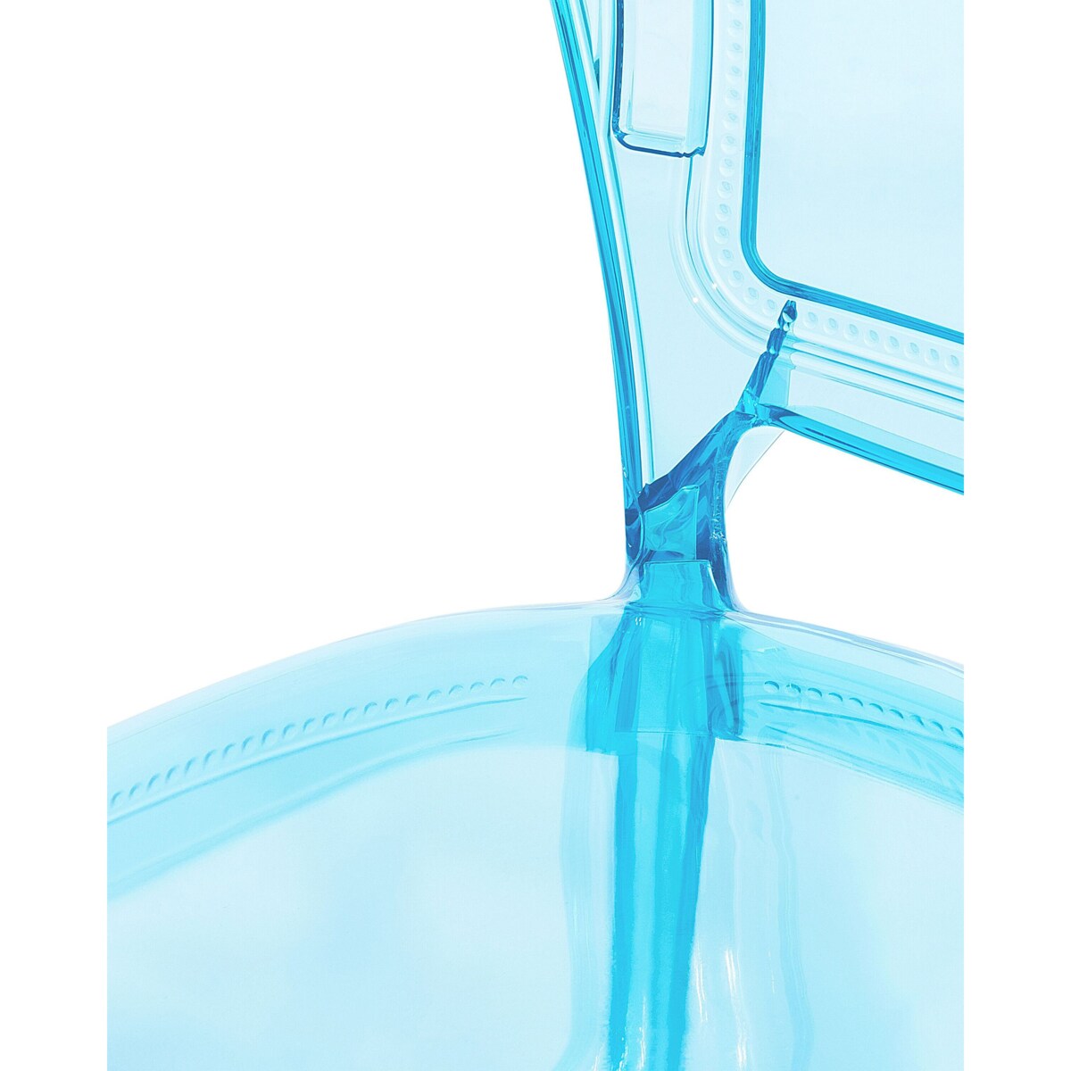 Zestaw 2 krzeseł do jadalni przezroczysty niebieski VERMONT