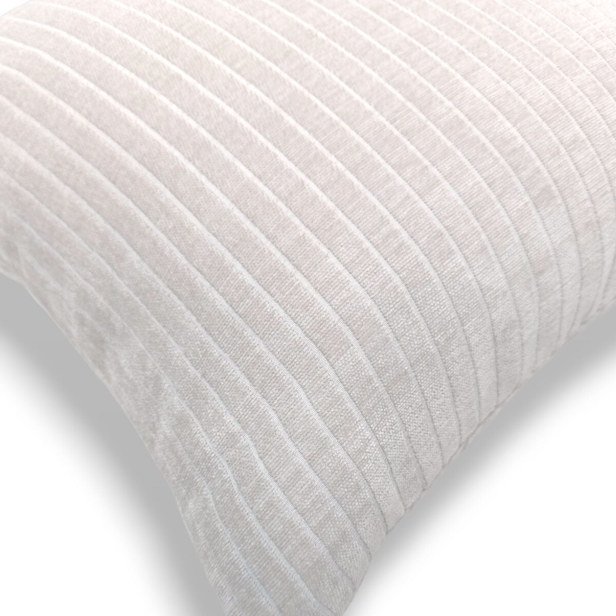 Kremowa poduszka dekoracyjna w prążki 45x45 Lines