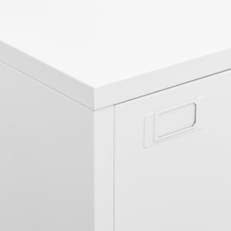 vidaXL Industrialna szafka, biała, 75x40x115 cm, metalowa