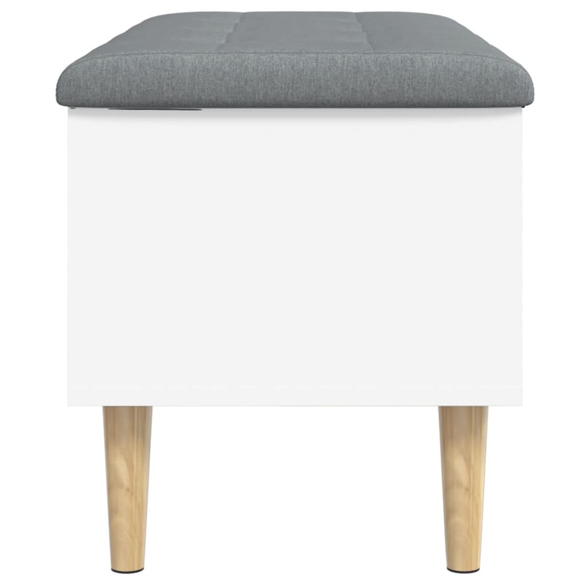 vidaXL Ławka ze schowkiem, biała, 82x42x46 cm, materiał drewnopochodny