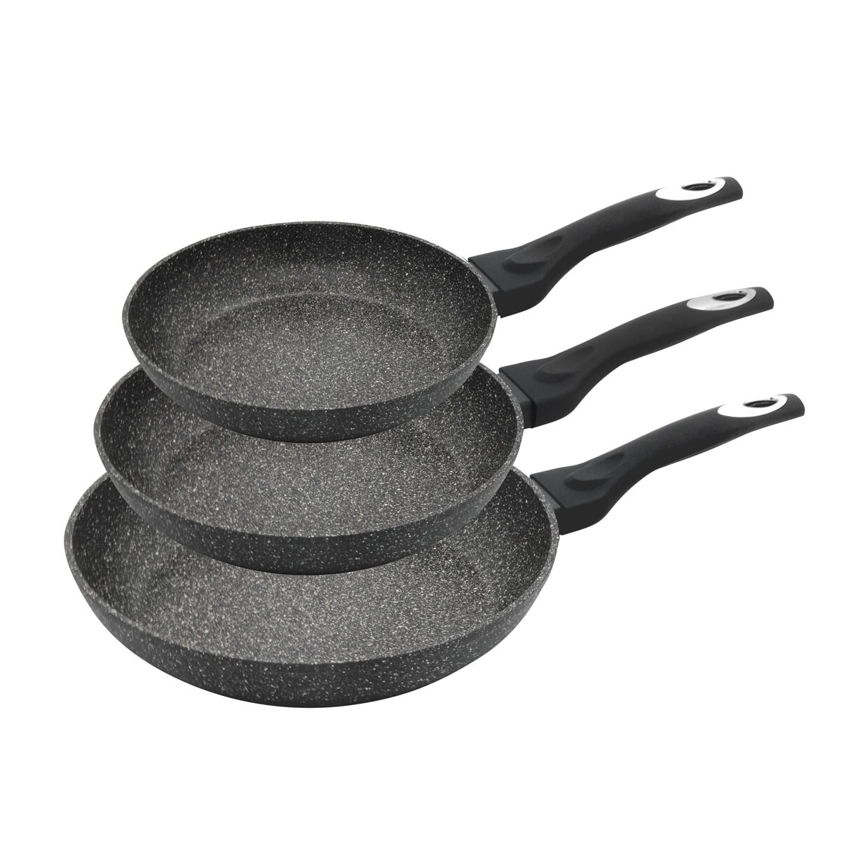 Zestaw 3 patelni granitowych komplet 20/24/28cm KLAUSBERG Marmo Gold