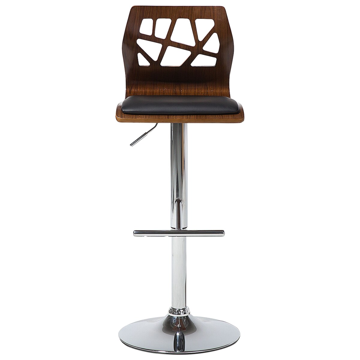 Zestaw 2 krzeseł barowych PETERSBURG Ekoskóra Obrotowy Czarny