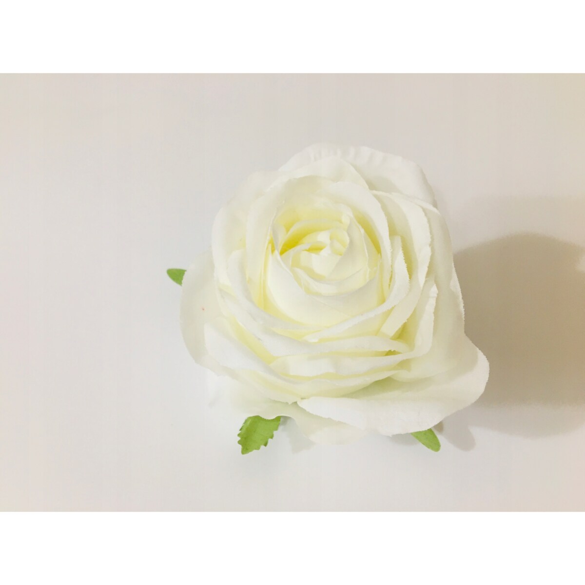 6x Róża sztuczna wyrobowa do wiązanek główka pąk cmentarz kwiaty BIAŁA duża