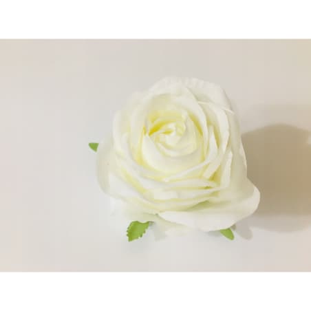 6x Róża sztuczna wyrobowa do wiązanek główka pąk cmentarz kwiaty BIAŁA duża