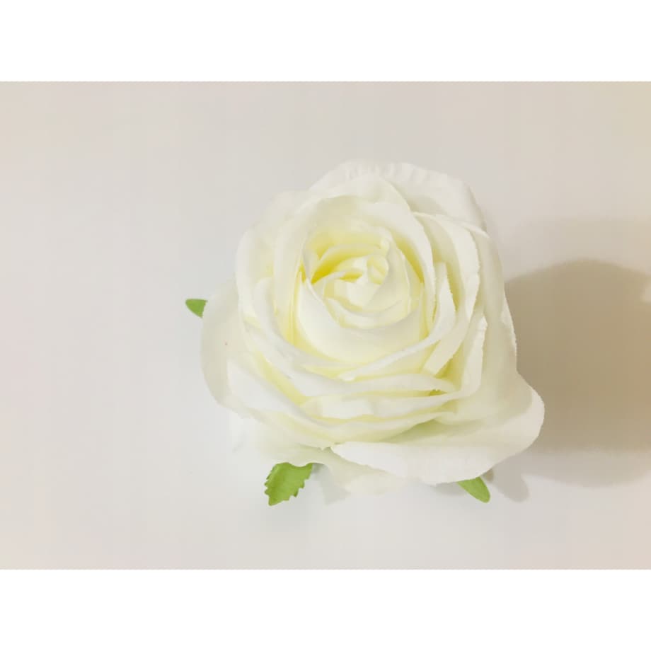 6x Róża sztuczna wyrobowa do wiązanek główka pąk cmentarz kwiaty BIAŁA duża