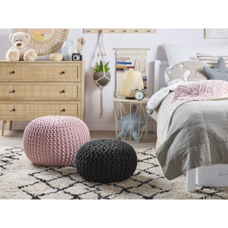 Puf 40 x 25 cm czarny CONRAD