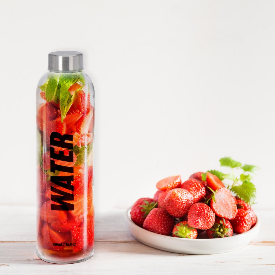 Szklana Butelka Na Wodę 750 Ml Napoje Sok Zakręcana Na Lato