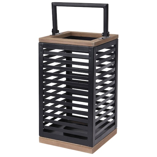 Lampion ogrodowy LOFT z metalową rączką, 15 x 15 x 28 cm