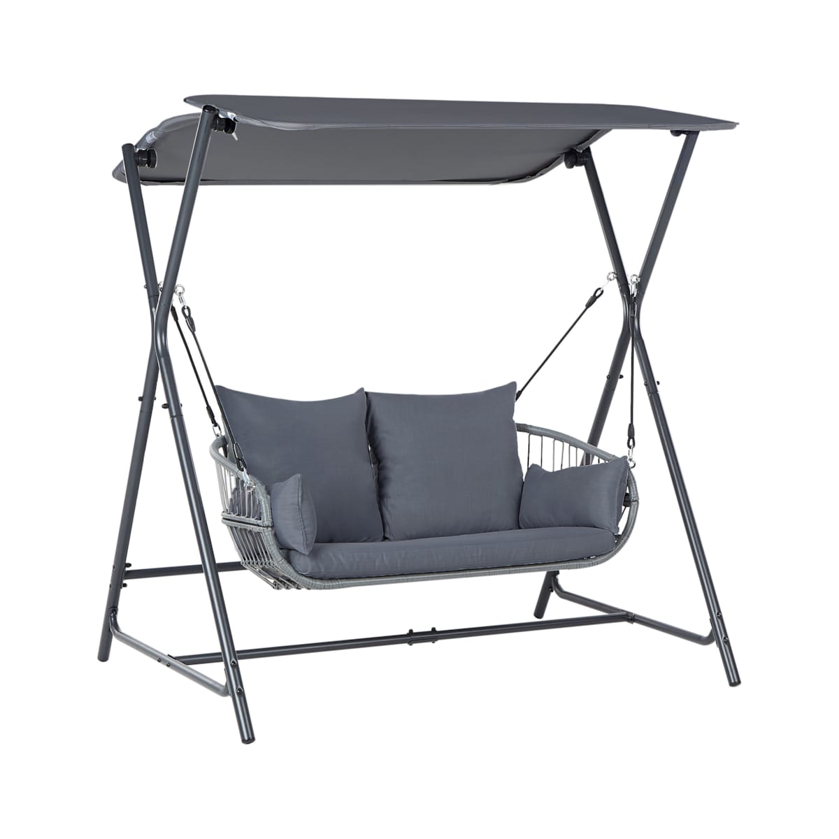 Huśtawka ogrodowa FIASTRA Metal Ciemnoszary