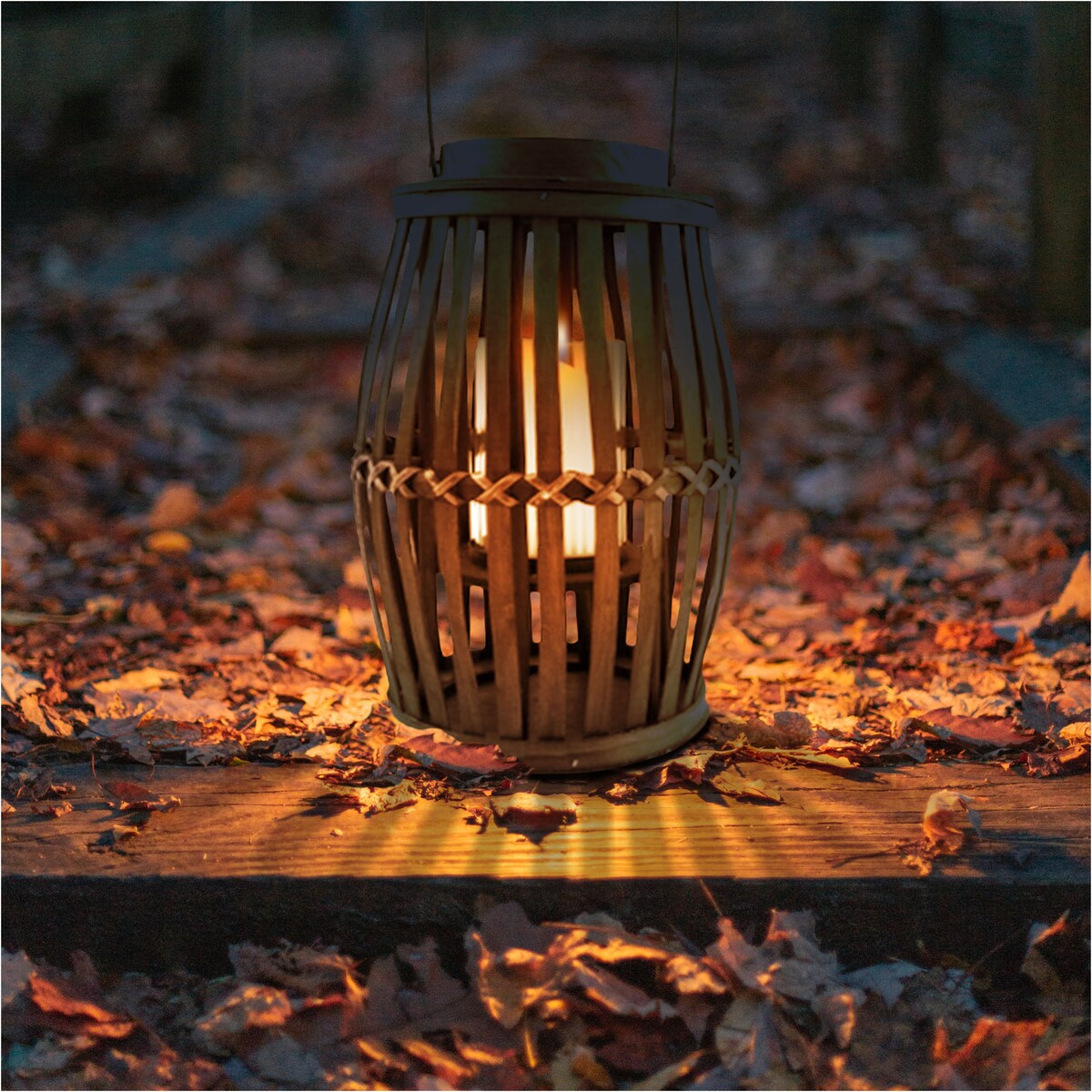 Lampion Wiklinowy Latarnia Latarenka Dekoracyjna 39cm Drewniany Ze Świecznikiem