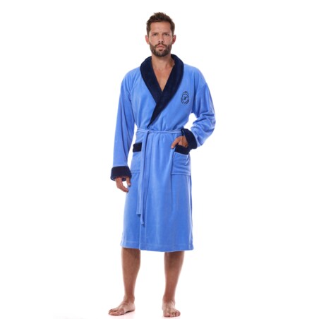 Szlafrok Diego Long 2458 Blue Blue, XXL