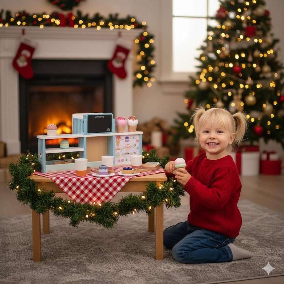 Drewniana lodziarnia dla dzieci ICEheaven - zabawkowy sklep z lodami Mibbi