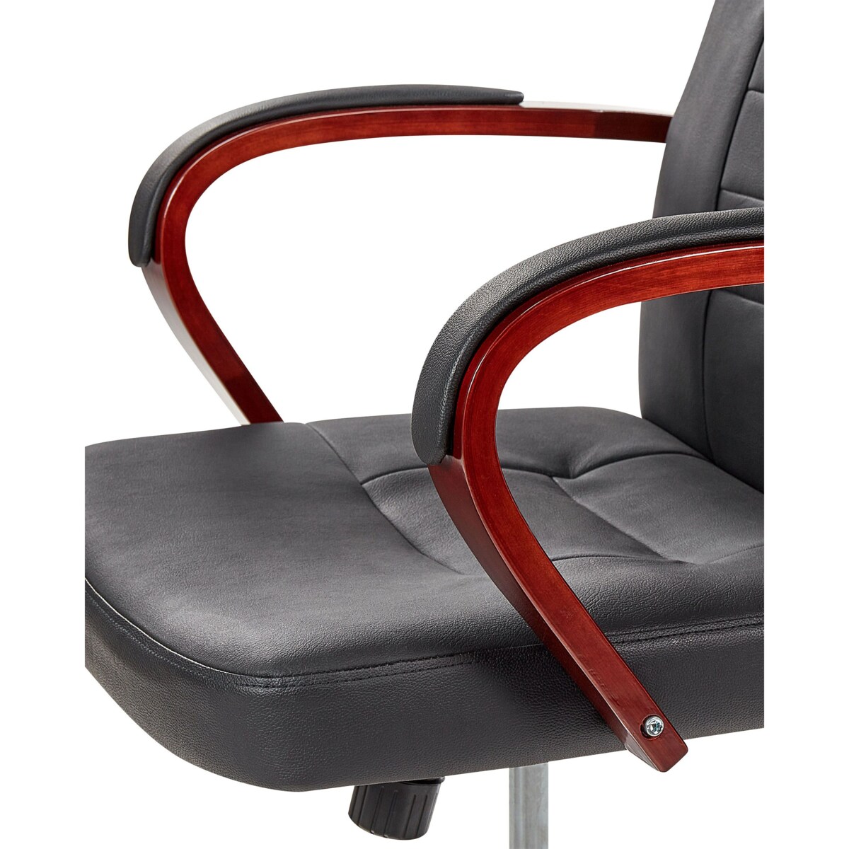 Fotel biurowy regulowany z funkcją masażu skórzany czarny DIAMOND