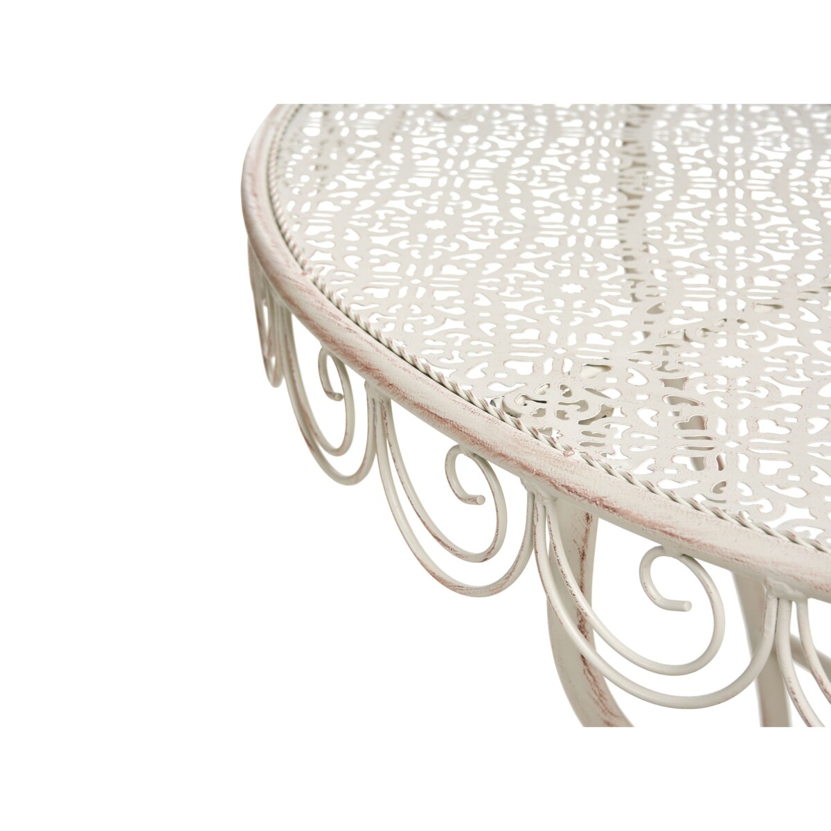 Stolik bistro JUINA 36 x 80 cm Metal Jasnobeżowy