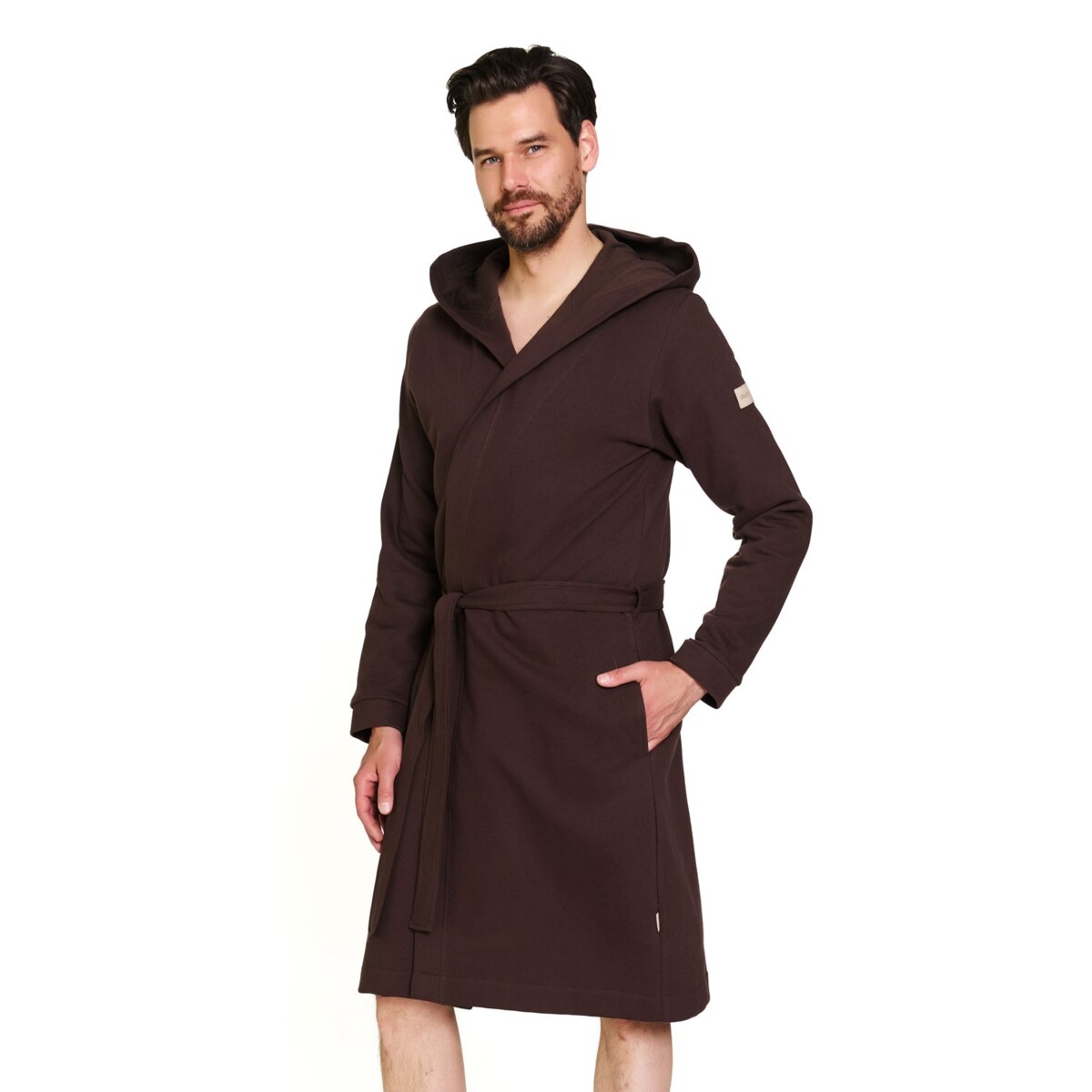 szlafrok męski z kapturem