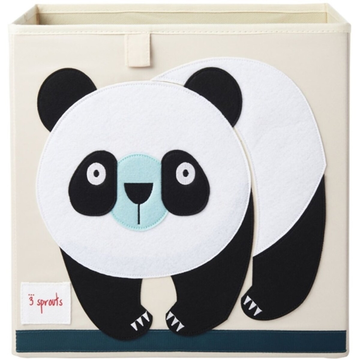3 Sprouts Pudełko na Zabawki Panda Black