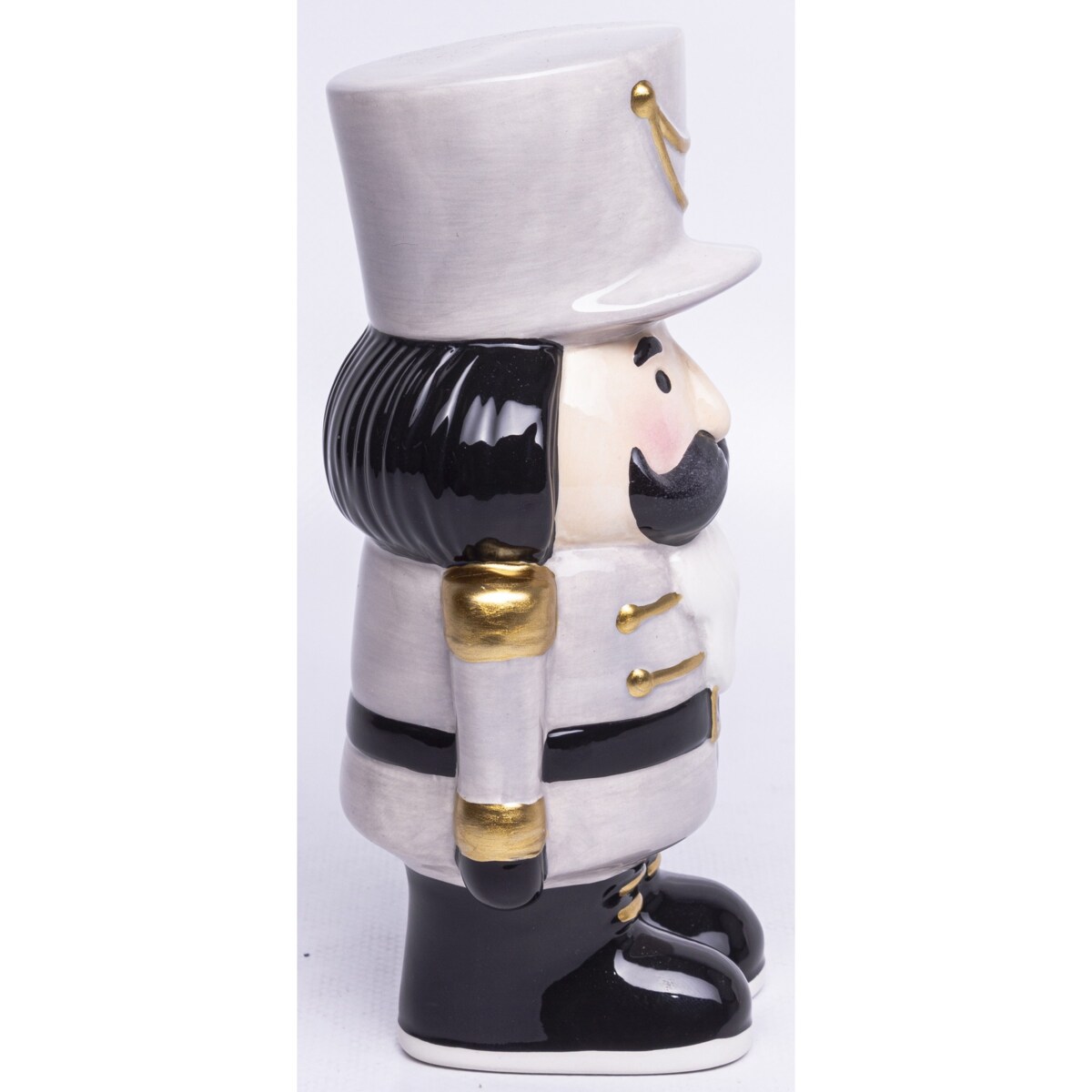 Figurka Dziadka do Orzechów17,5x19x7 cm GRASSO szary