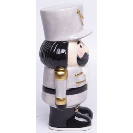 Figurka Dziadka do Orzechów17,5x19x7 cm GRASSO szary