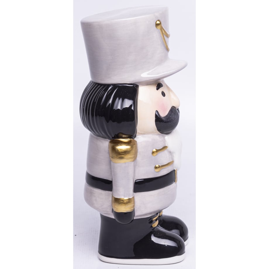 Figurka Dziadka do Orzechów17,5x19x7 cm GRASSO szary