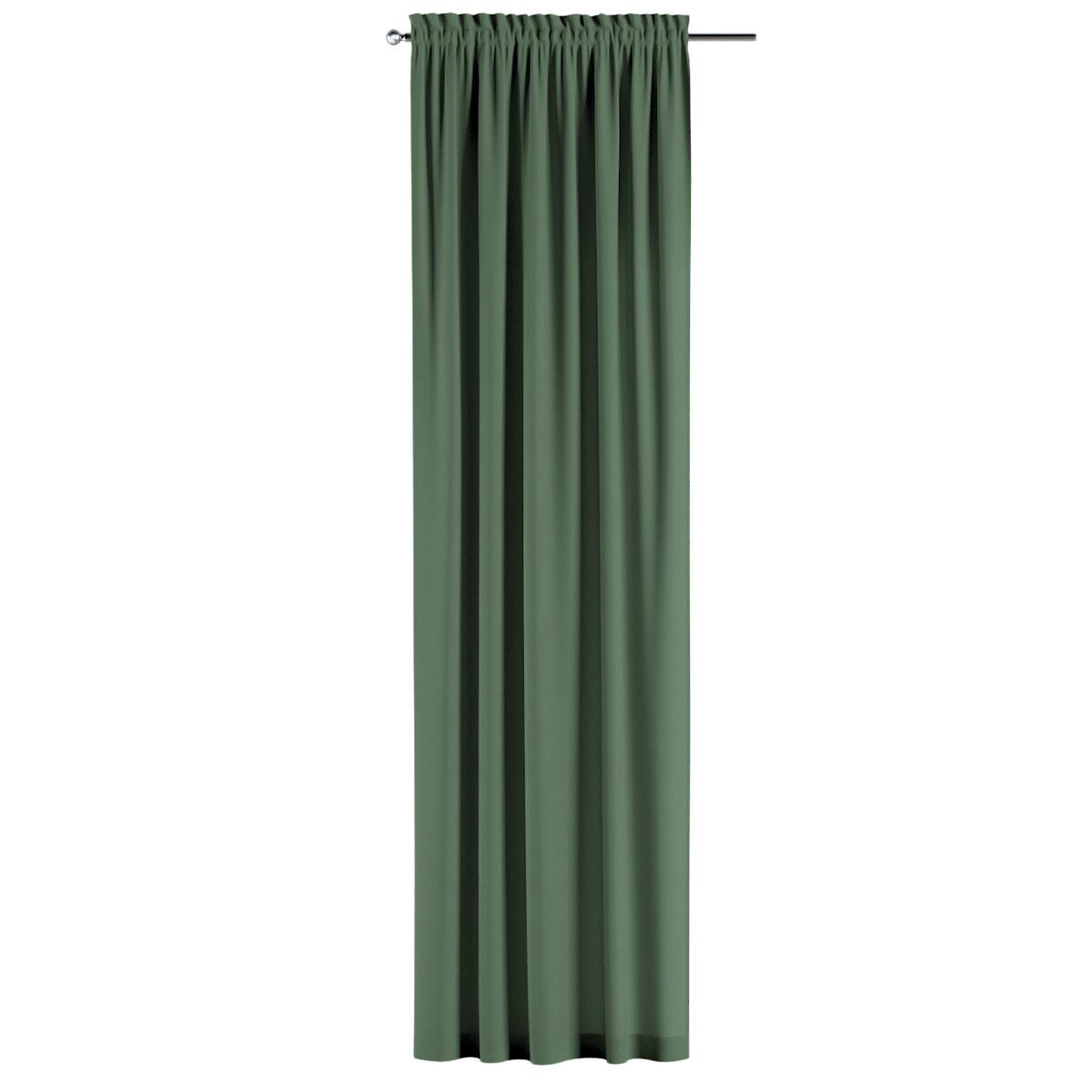 Zasłona na kanale z grzywką 1 szt. 130x260 zielony