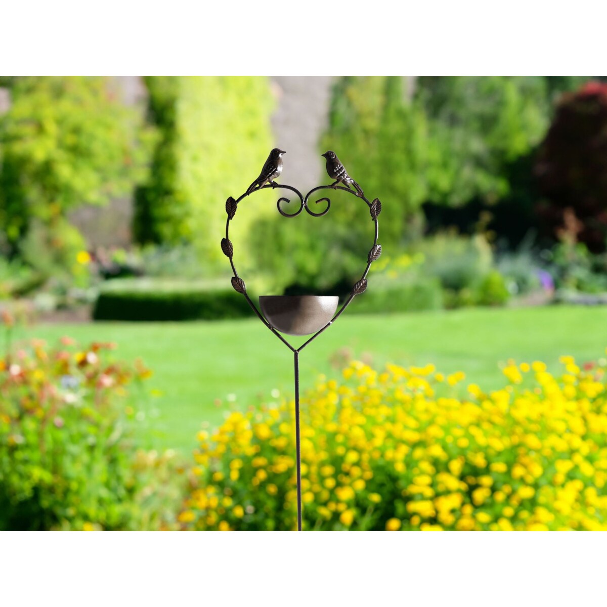 Ogrodowe poidełko dla ptaków brązowe SPARROW