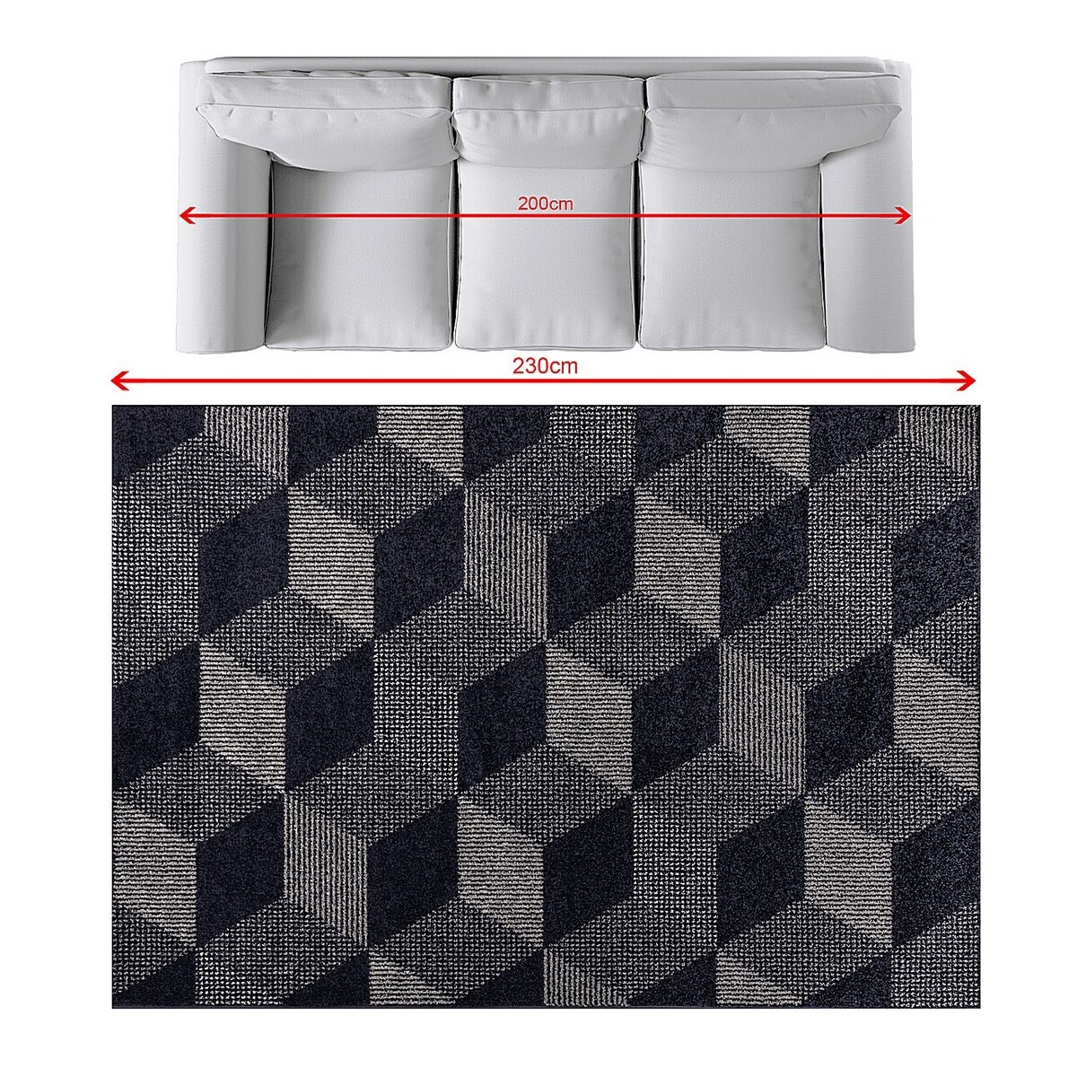 Dywan Casino midnight/titanium 160x230cm, 160x230cm