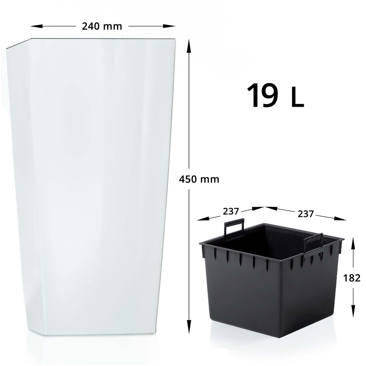 Donica Ogrodowa Do Domu Kwadratowa Duża Wysoka 45 cm