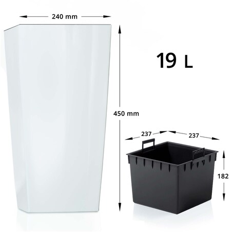 Donica Ogrodowa Do Domu Kwadratowa Duża Wysoka 45 cm