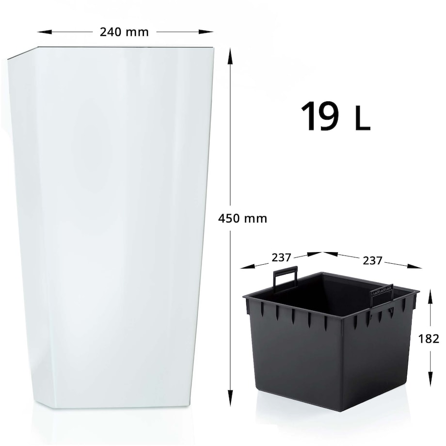 Donica Ogrodowa Do Domu Kwadratowa Duża Wysoka 45 cm