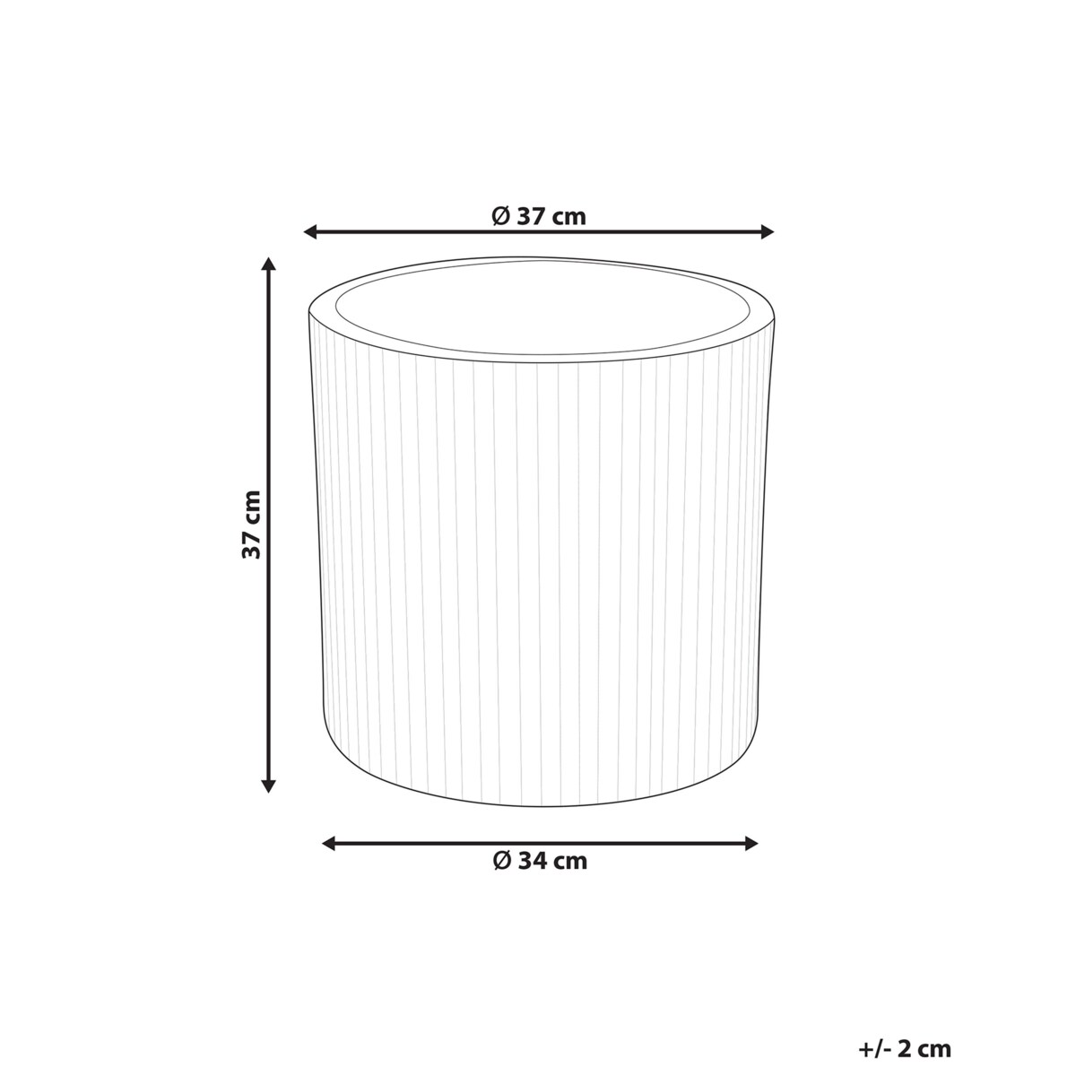 Doniczka OREOI Ceramika 37 cm Grafitowy