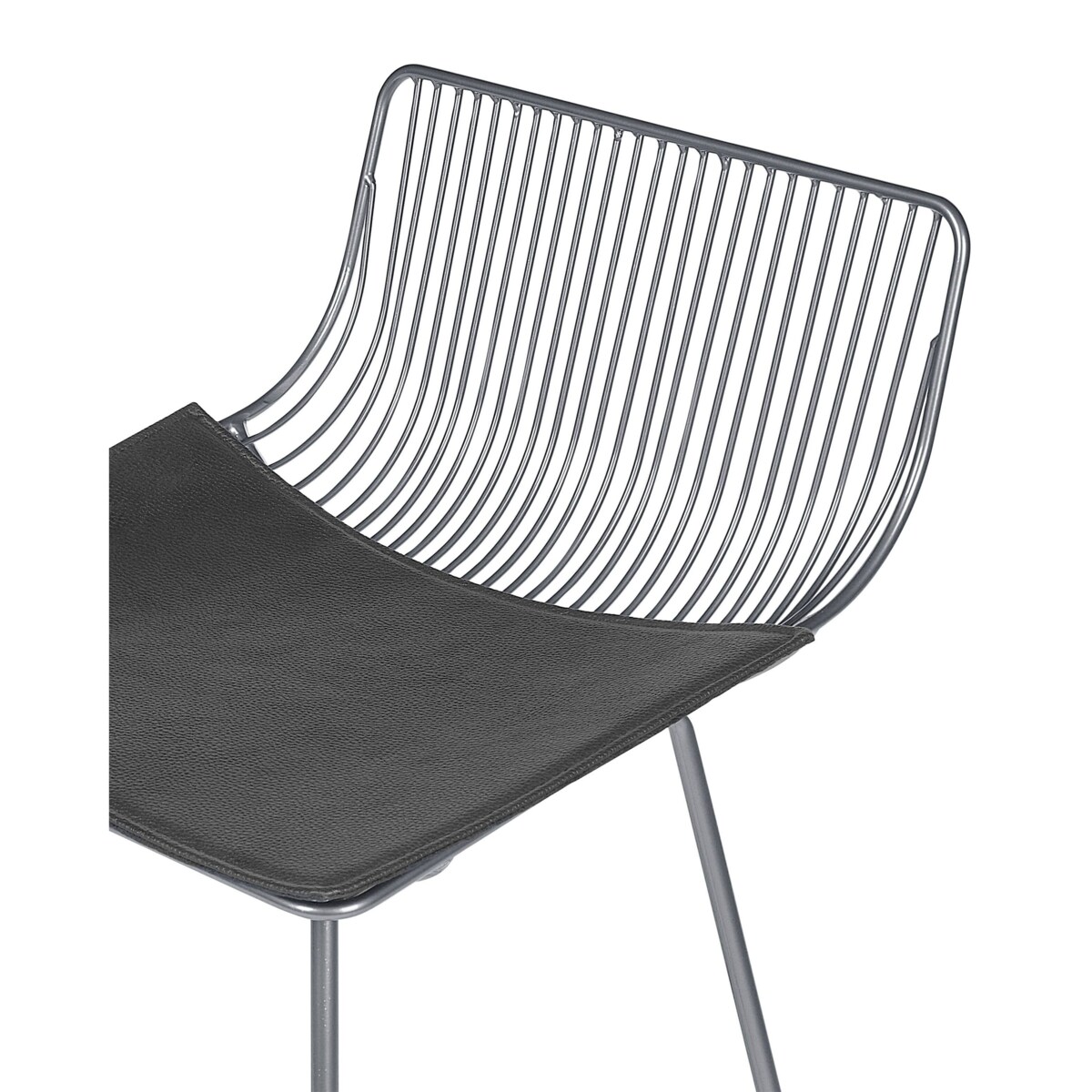 Zestaw 2 krzeseł barowych FREDONIA Metal Srebrny