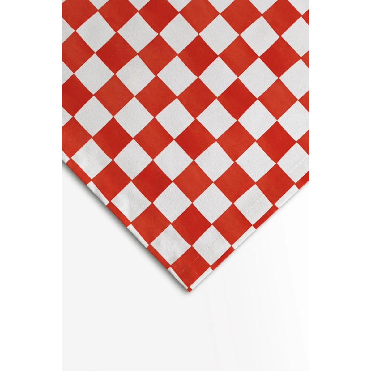 Obrus świąteczny - czerwona krata - 140x140