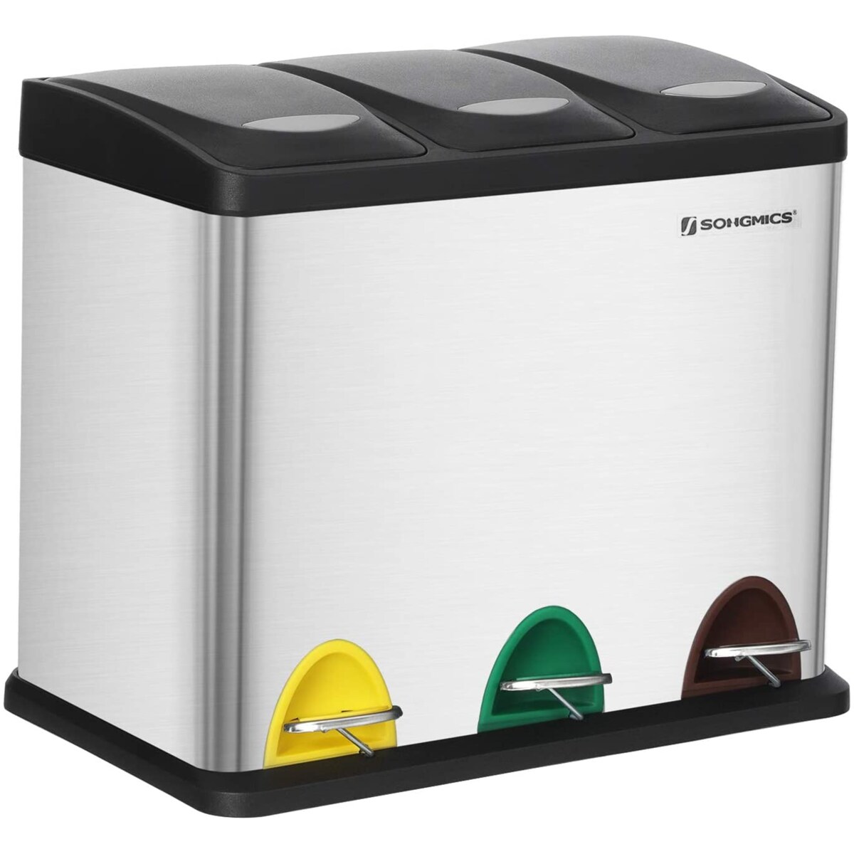 Kosz Na Śmieci do segregacji Srebrny