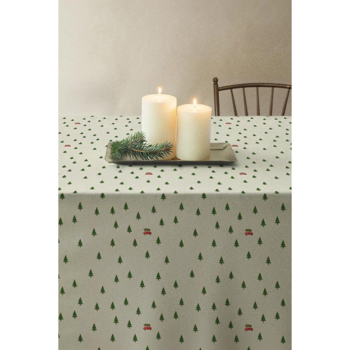 Obrus świąteczny - Minimalistyczny las 140x320 cm