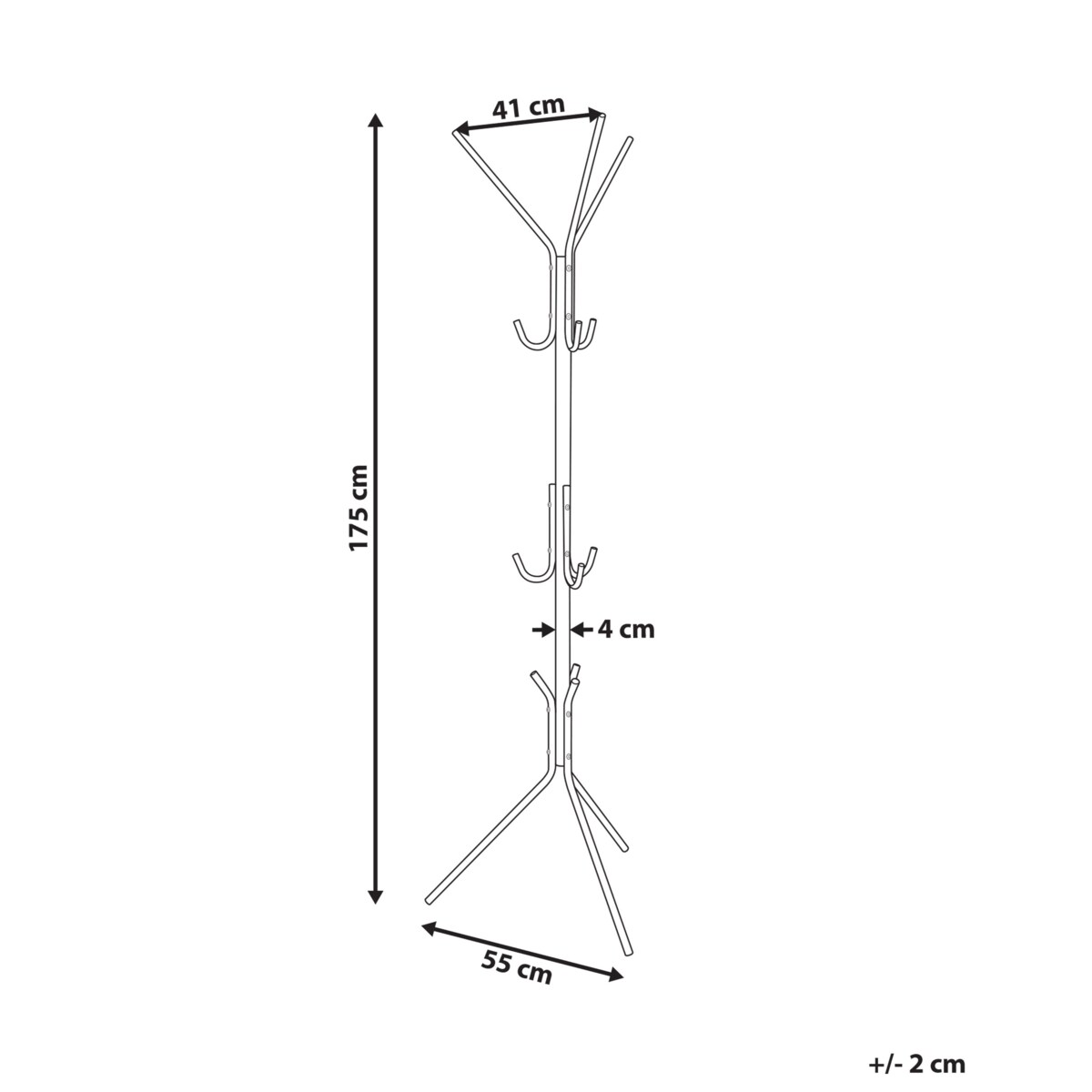 Wieszak stojący czarny ALMENA