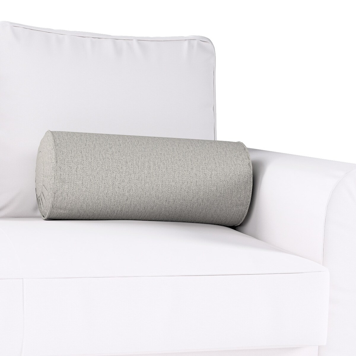 Poduszka wałek z zakładkami, szaro-beżowy, Ø20 x 50 cm, Madrid