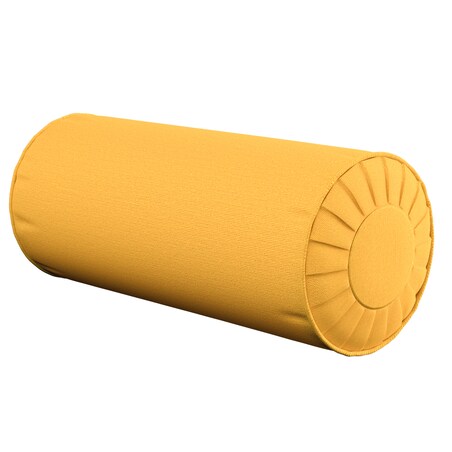 Poduszka wałek z zakładkami, żółty, Ø20 x 50 cm, Loneta