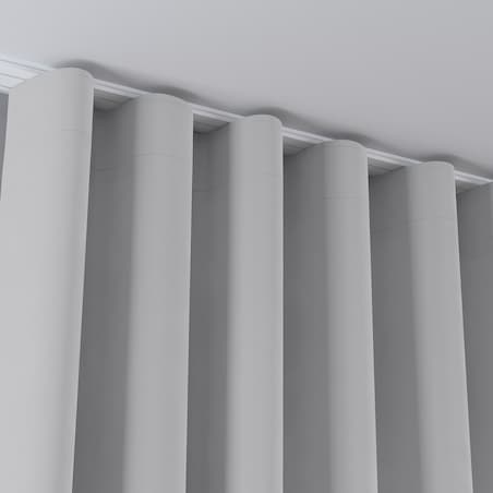 Zasłona na taśmie wave 130x260 srebrny