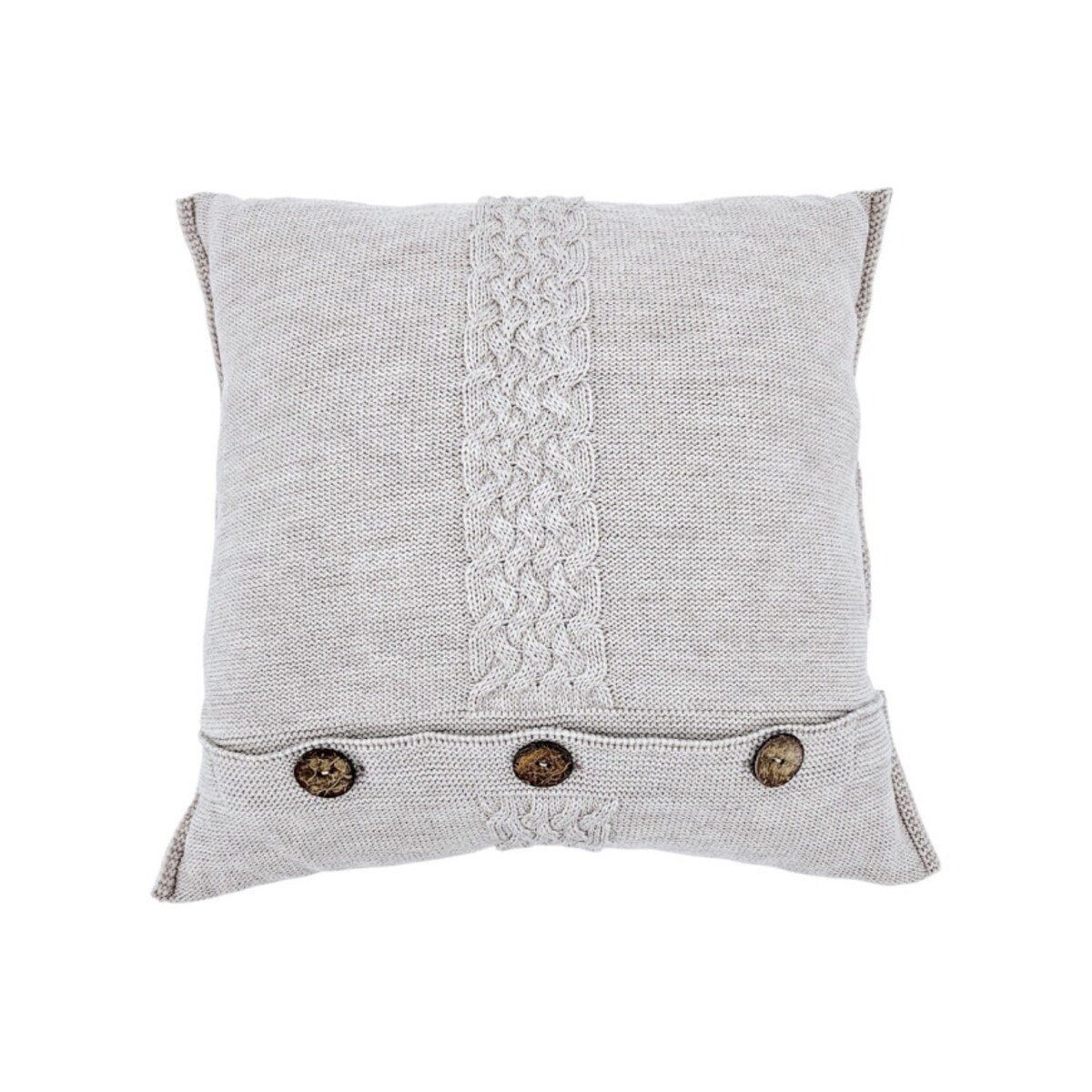 Poszewka dzianinowa na poduszkę z wełny Merino 45x45 cm – FLORENCE SAND